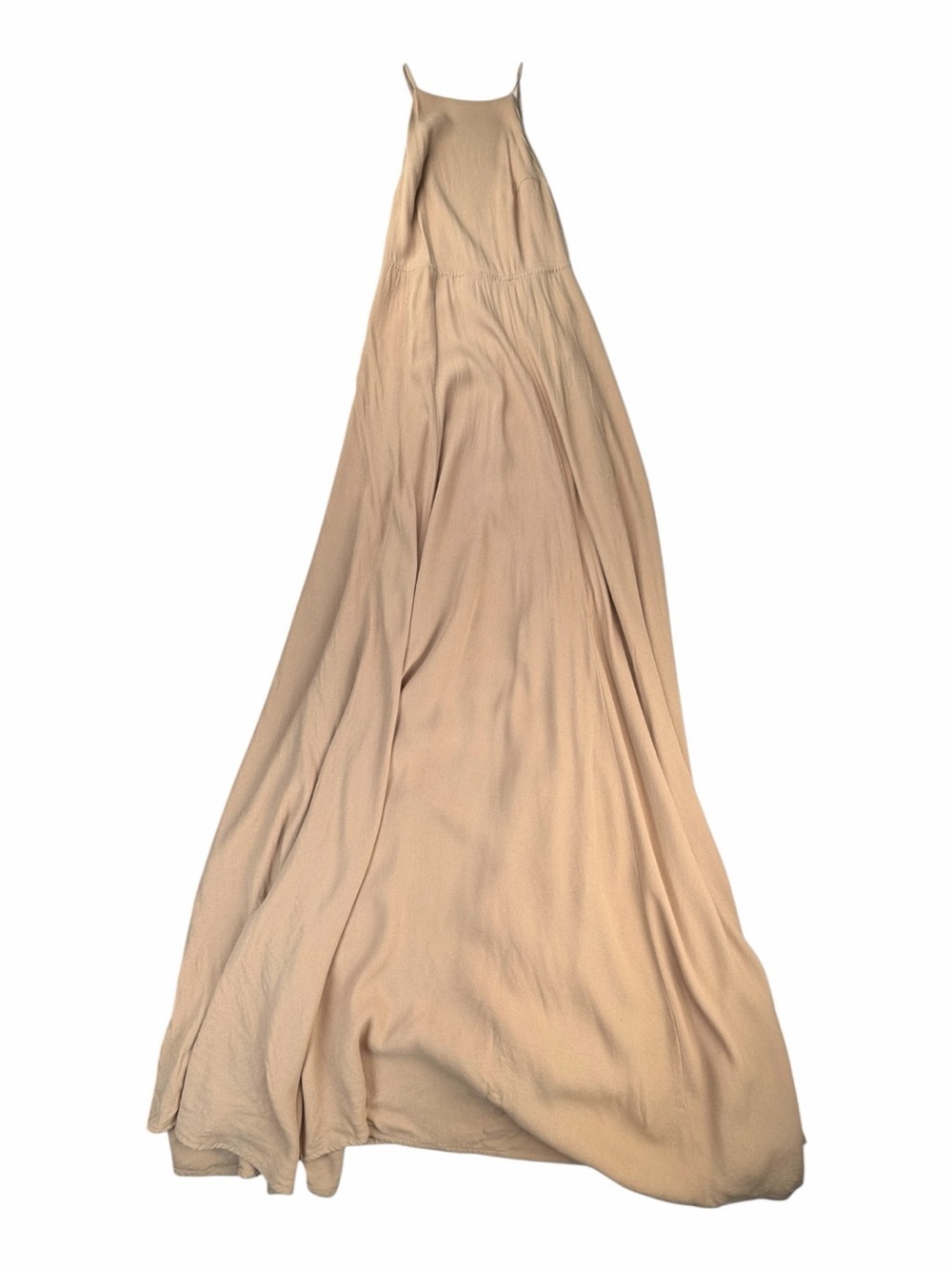 Reformation Champagne Myrtle Open Back Sleeveless Fitted Maxi/Gown Dress Size 2 - Picture 2 of 10